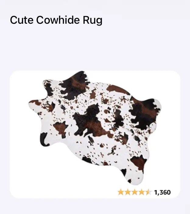 cowhide rug

